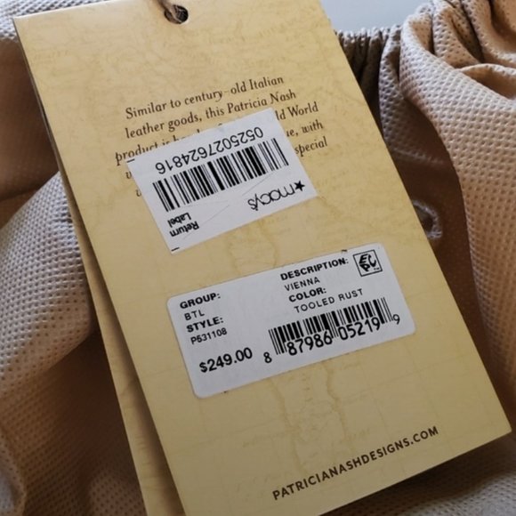 Authentic Patricia Nash Tooled Vienna Satchel - Picture 3 of 10